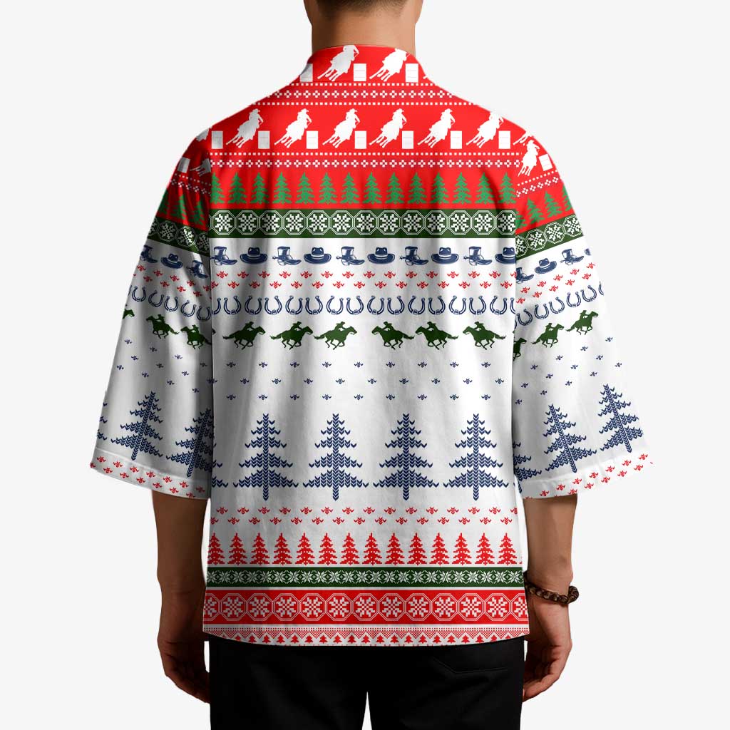 Barrel Racing Christmas Kimono Xmas Holiday Patterns - Wonder Print Shop