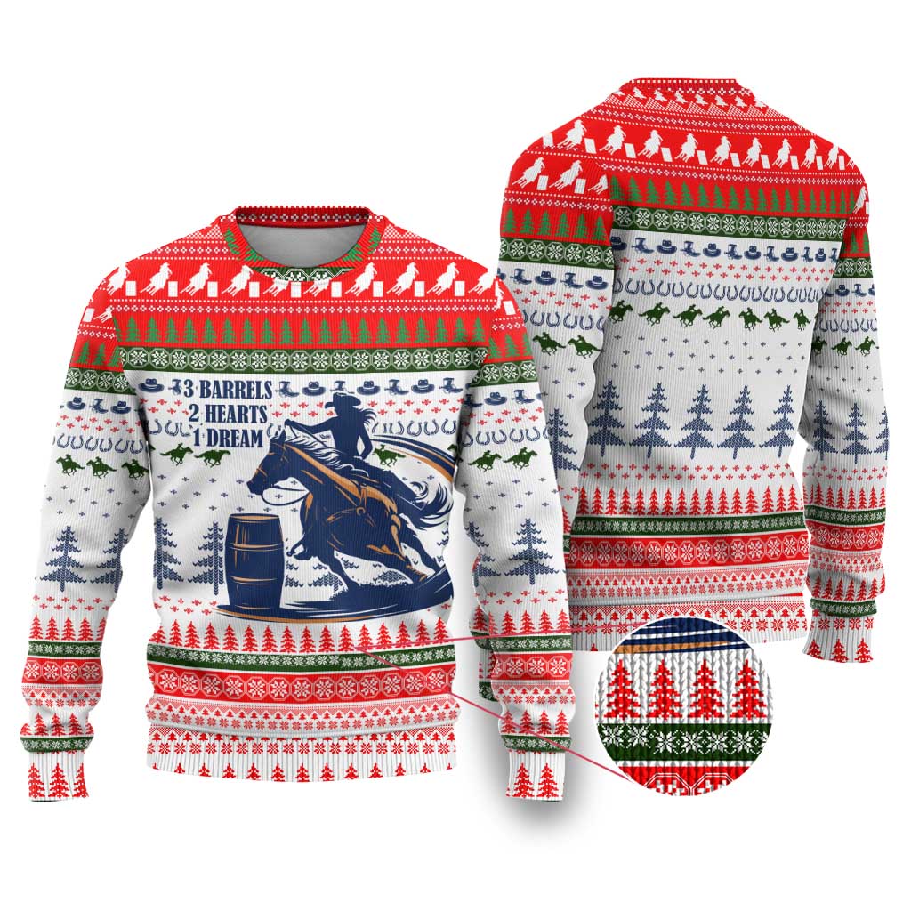 Barrel Racing Christmas Ugly Christmas Sweater Xmas Holiday Patterns - Wonder Print Shop