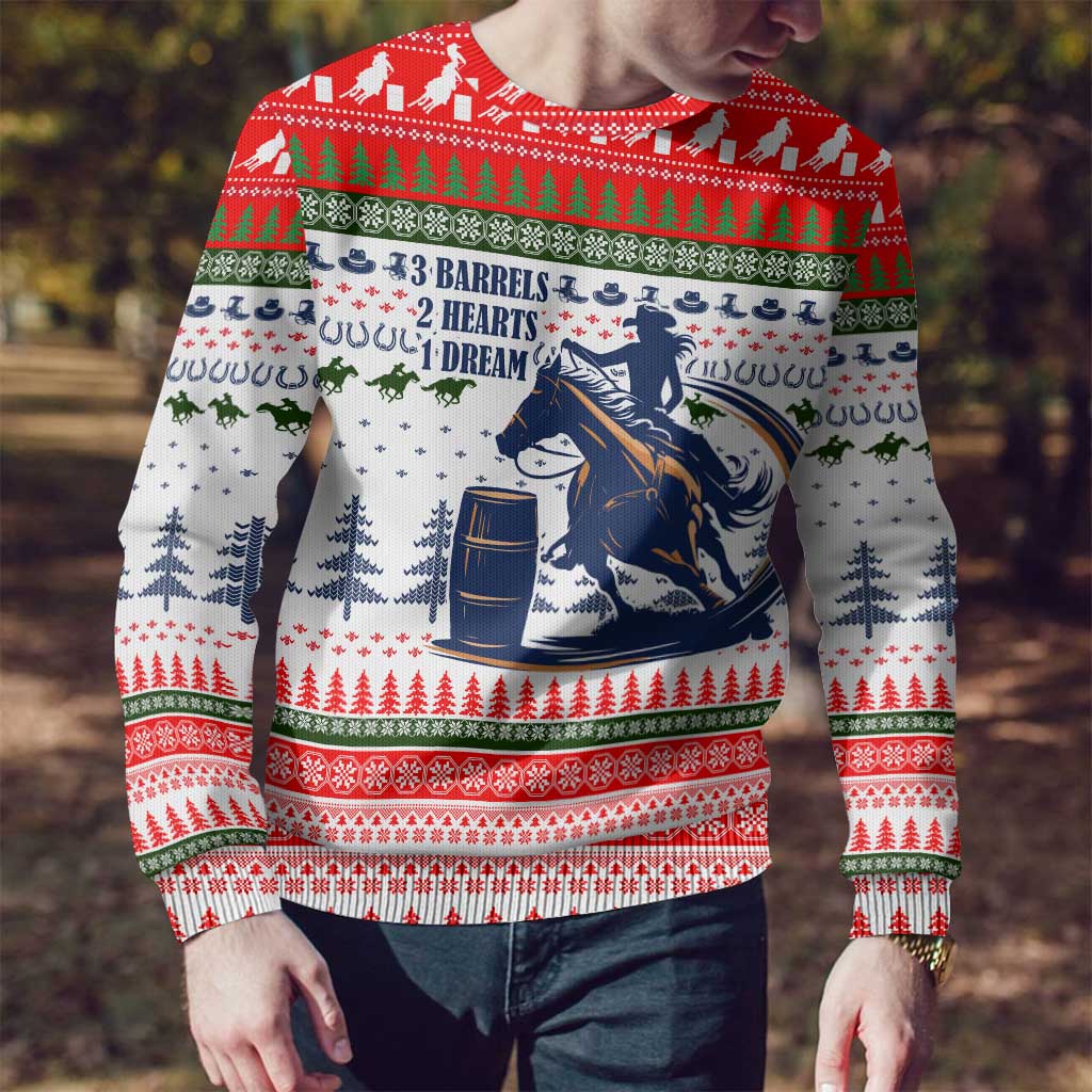 Barrel Racing Christmas Ugly Christmas Sweater Xmas Holiday Patterns - Wonder Print Shop
