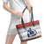 Barrel Racing Christmas Leather Tote Bag Xmas Holiday Patterns - Wonder Print Shop