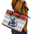 Barrel Racing Christmas Leather Tote Bag Xmas Holiday Patterns - Wonder Print Shop