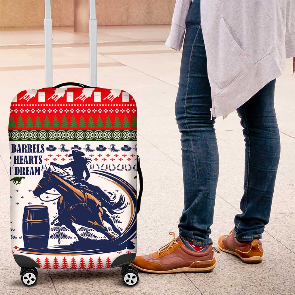 Barrel Racing Christmas Luggage Cover Xmas Holiday Patterns - Wonder Print Shop
