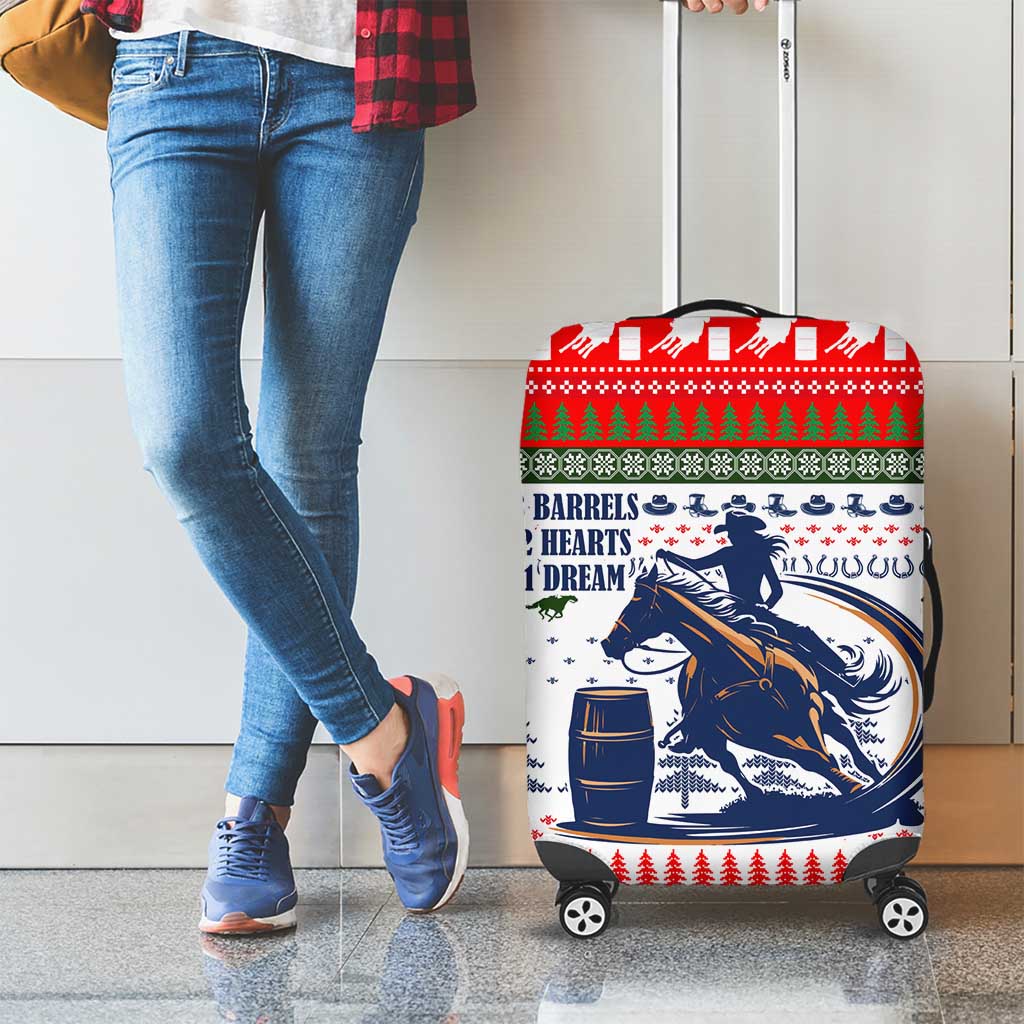 Barrel Racing Christmas Luggage Cover Xmas Holiday Patterns - Wonder Print Shop