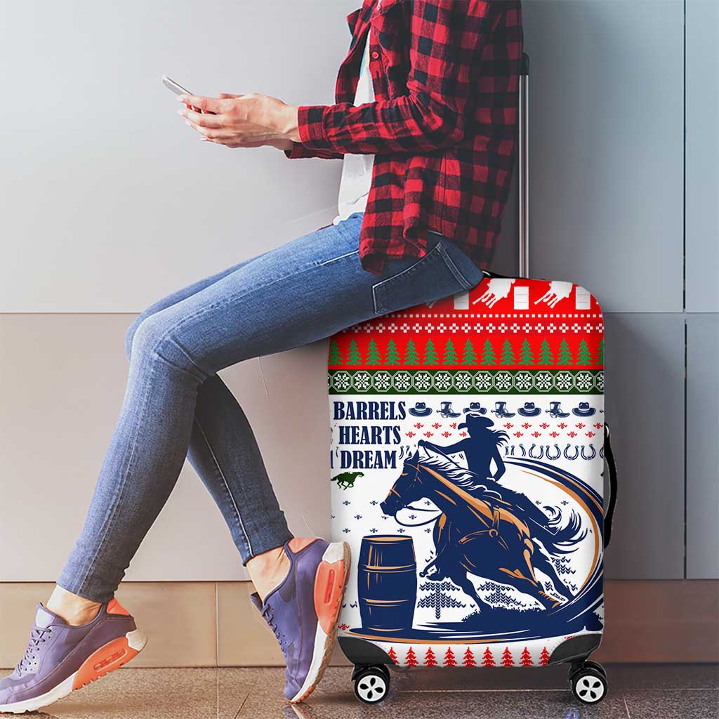 Barrel Racing Christmas Luggage Cover Xmas Holiday Patterns - Wonder Print Shop