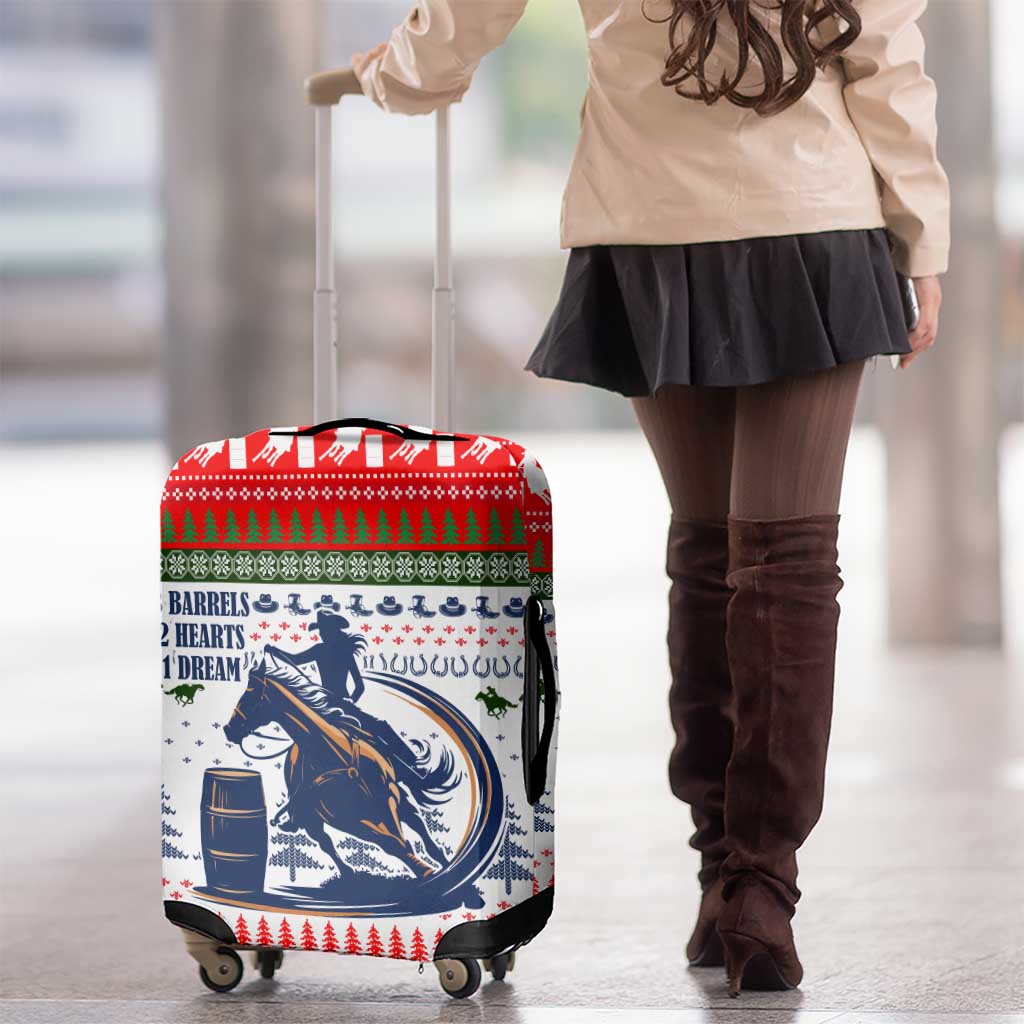 Barrel Racing Christmas Luggage Cover Xmas Holiday Patterns - Wonder Print Shop