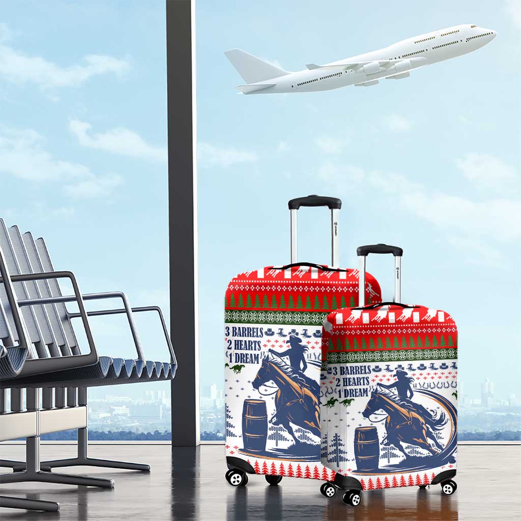 Barrel Racing Christmas Luggage Cover Xmas Holiday Patterns - Wonder Print Shop