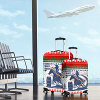 Barrel Racing Christmas Luggage Cover Xmas Holiday Patterns - Wonder Print Shop