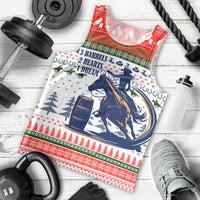Barrel Racing Christmas Men Tank Top Xmas Holiday Patterns - Wonder Print Shop