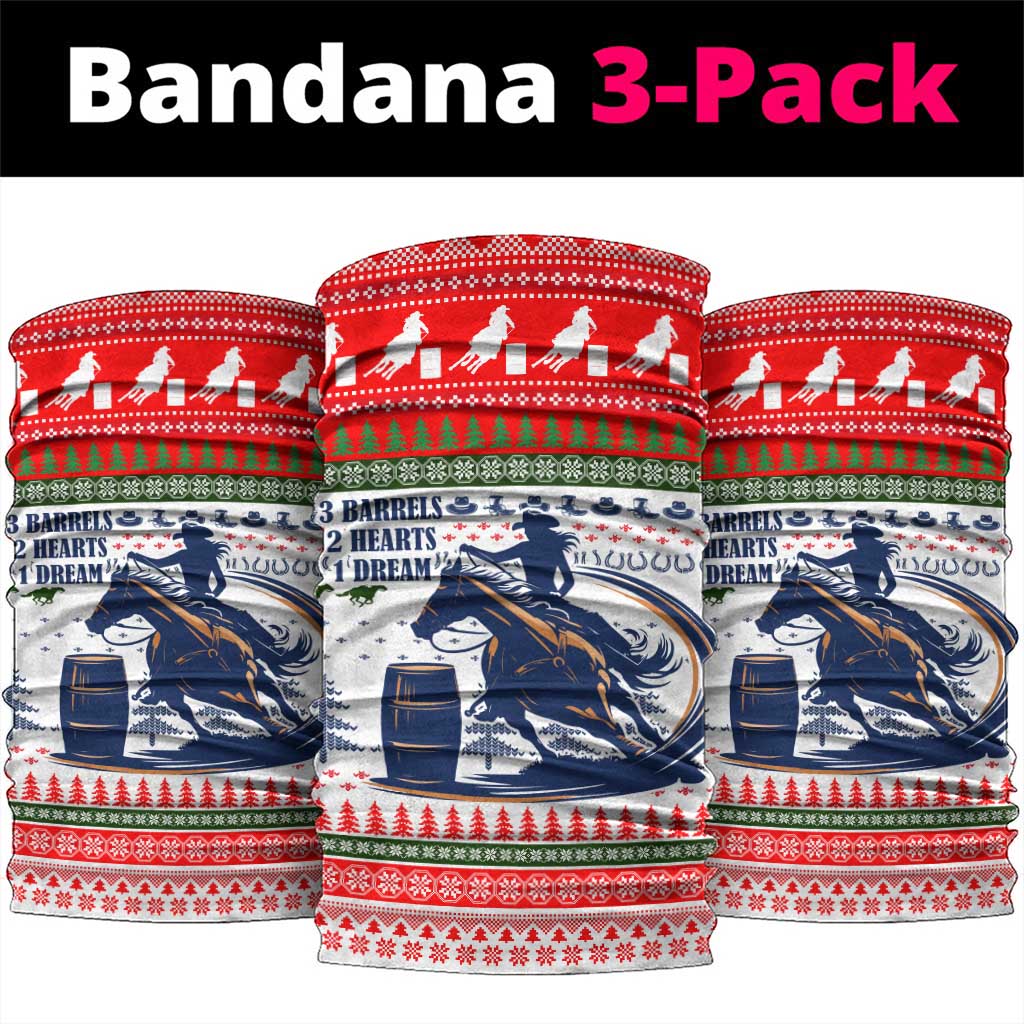 Barrel Racing Christmas Neck Gaiter Xmas Holiday Patterns - Wonder Print Shop