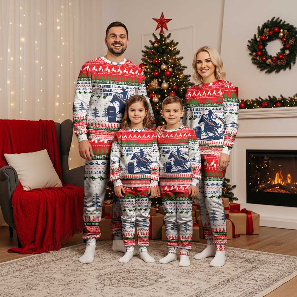 Barrel Racing Christmas Pajama Set Xmas Holiday Patterns - Wonder Print Shop