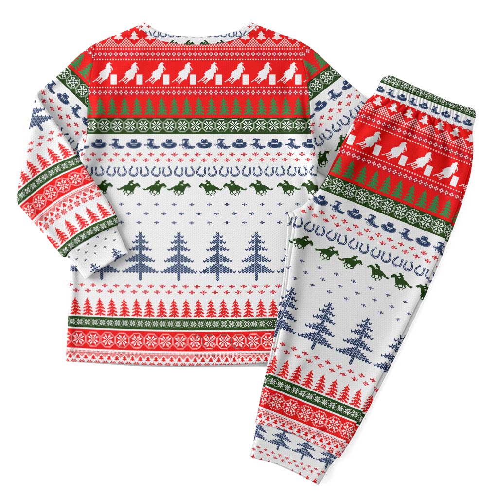 Barrel Racing Christmas Pajama Set Xmas Holiday Patterns - Wonder Print Shop