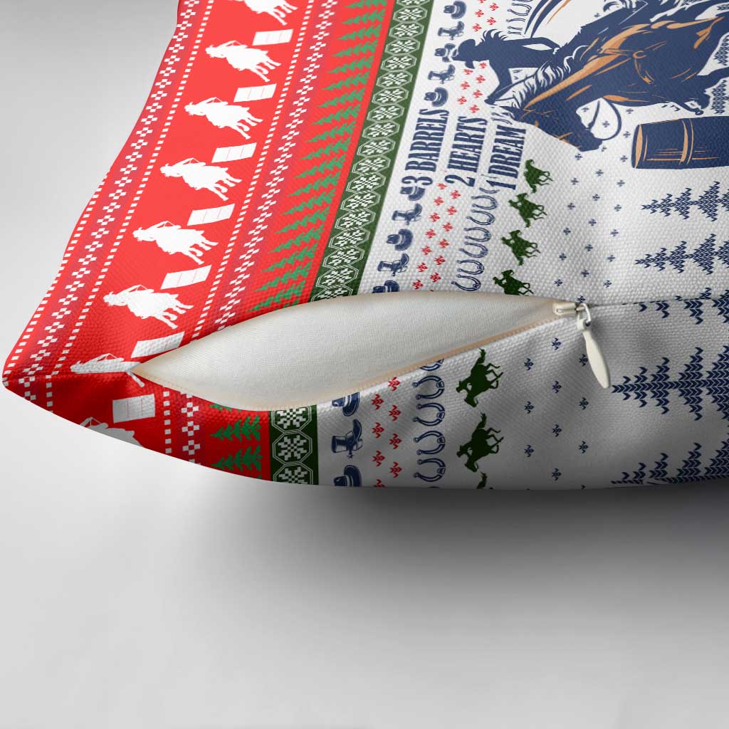 Barrel Racing Christmas Pillow Cover Xmas Holiday Patterns - Wonder Print Shop