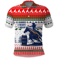 Barrel Racing Christmas Polo Shirt Xmas Holiday Patterns - Wonder Print Shop