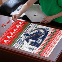 Barrel Racing Christmas Puzzle Xmas Holiday Patterns - Wonder Print Shop
