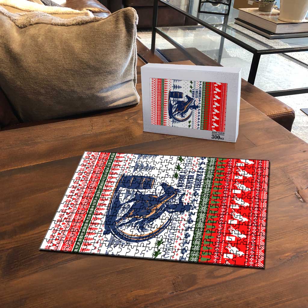 Barrel Racing Christmas Puzzle Xmas Holiday Patterns - Wonder Print Shop