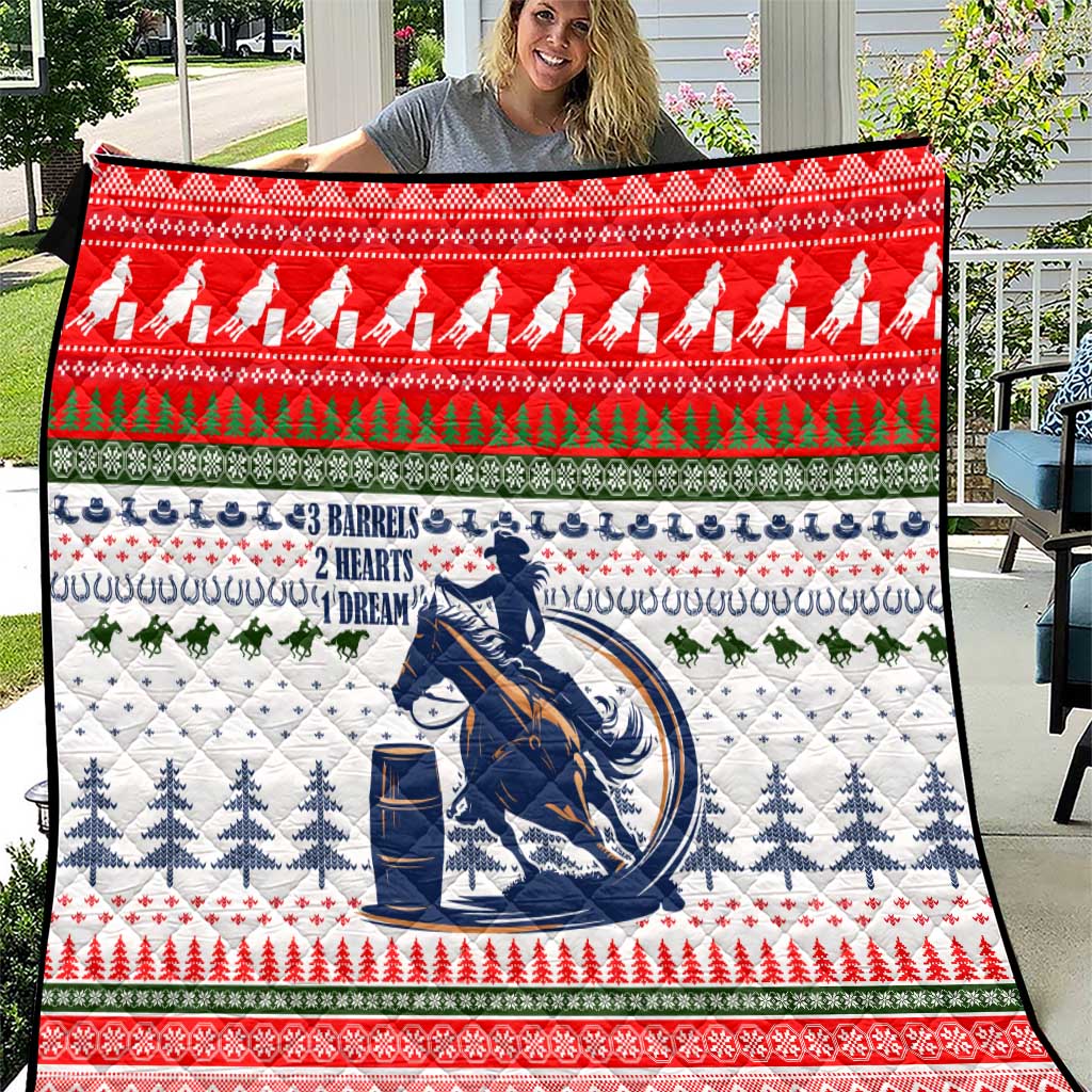 Barrel Racing Christmas Quilt Xmas Holiday Patterns - Wonder Print Shop