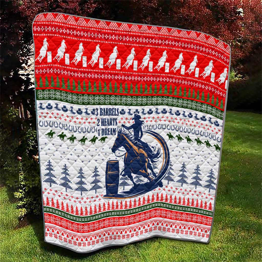 Barrel Racing Christmas Quilt Xmas Holiday Patterns - Wonder Print Shop