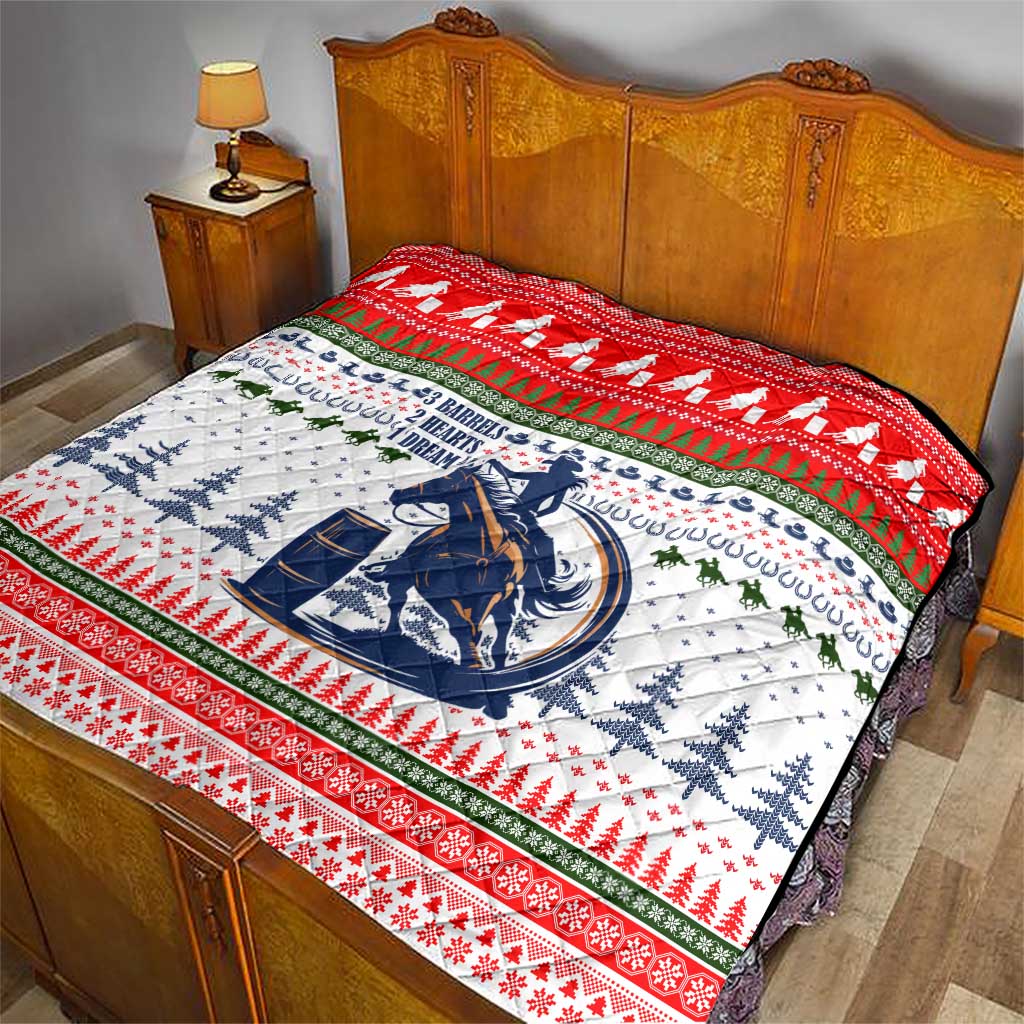 Barrel Racing Christmas Quilt Xmas Holiday Patterns - Wonder Print Shop