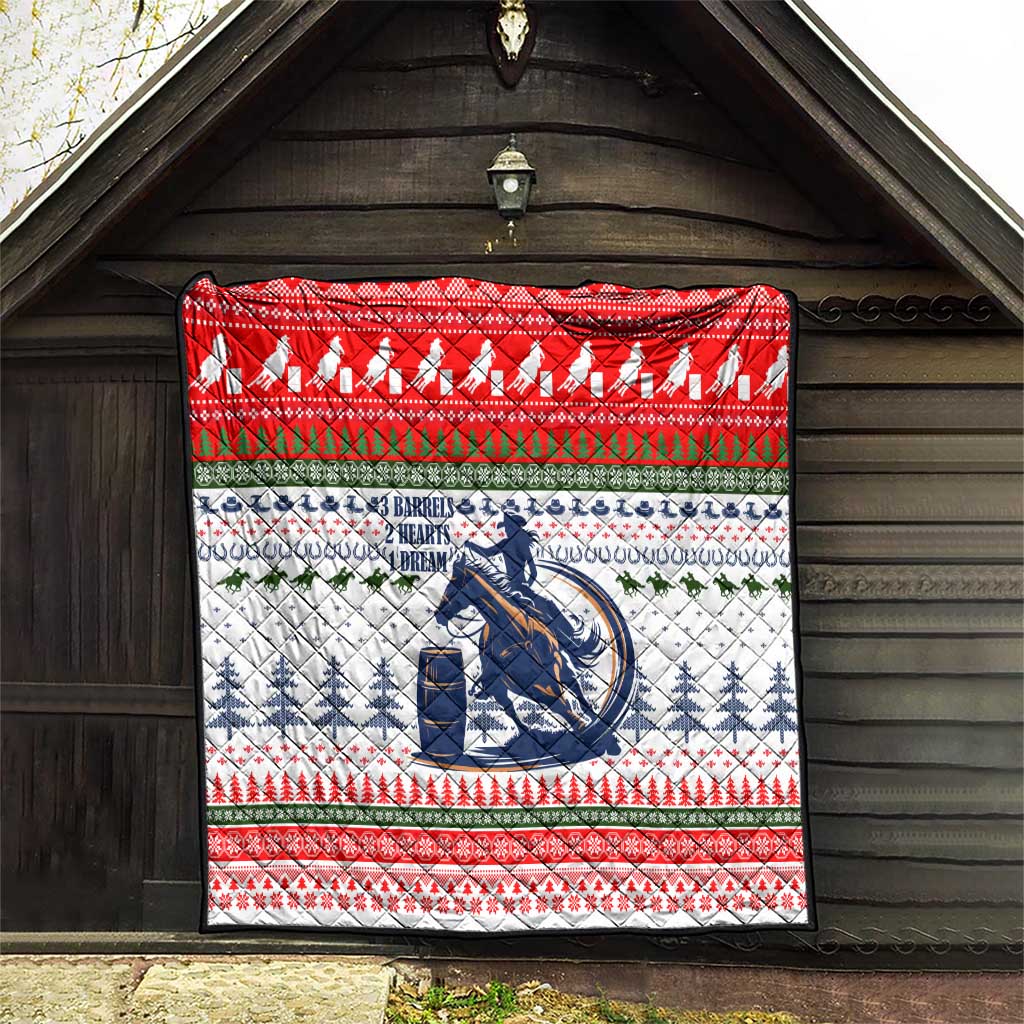 Barrel Racing Christmas Quilt Xmas Holiday Patterns - Wonder Print Shop