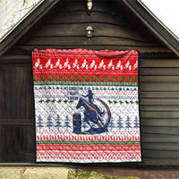 Barrel Racing Christmas Quilt Xmas Holiday Patterns - Wonder Print Shop