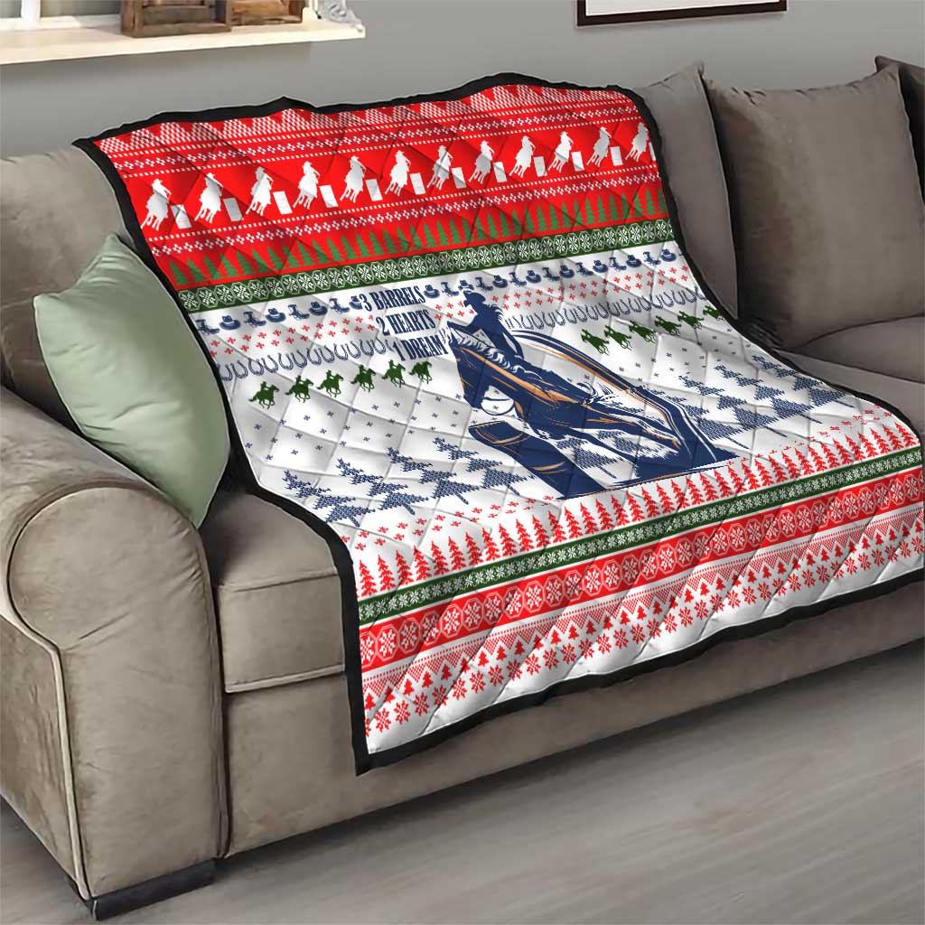 Barrel Racing Christmas Quilt Xmas Holiday Patterns - Wonder Print Shop