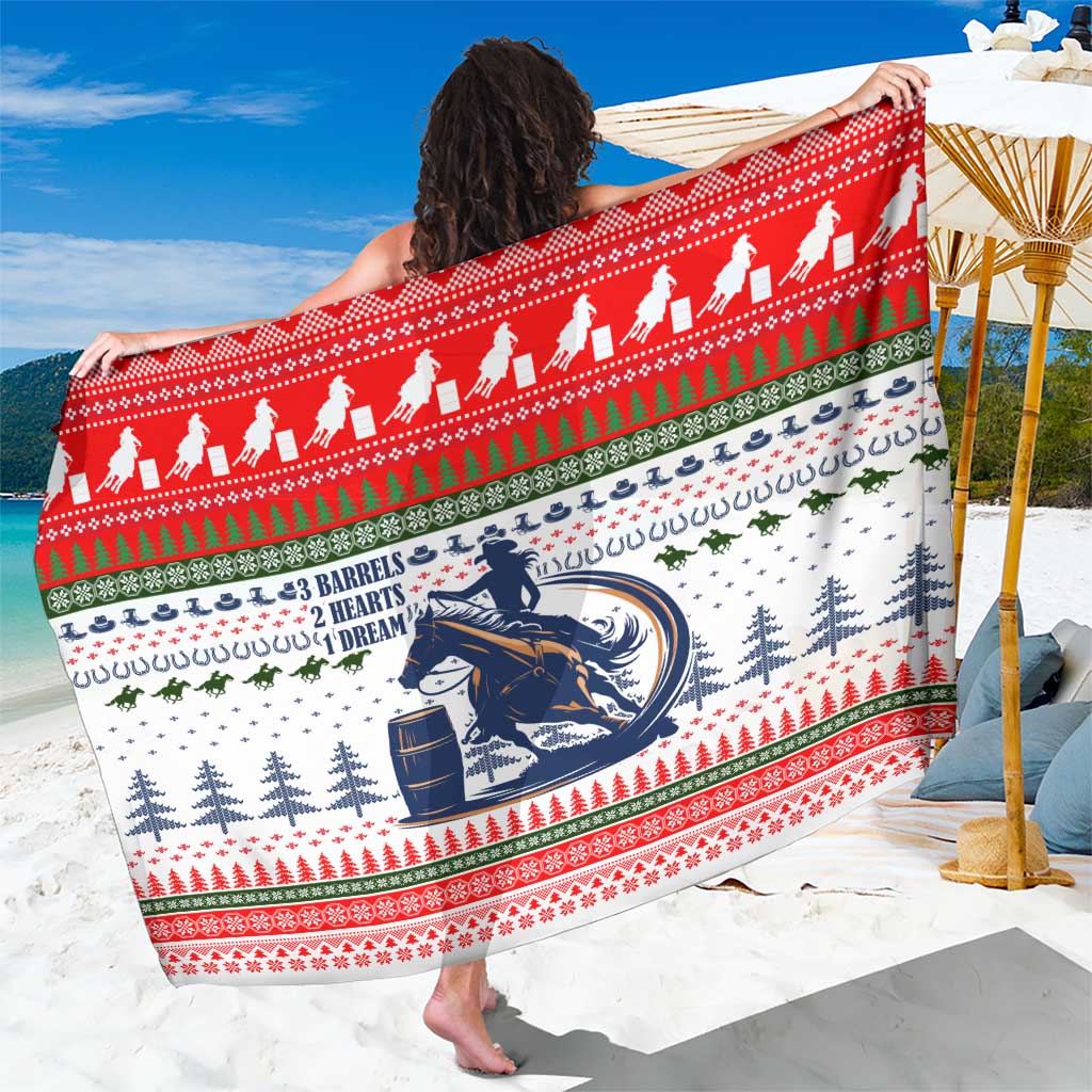 Barrel Racing Christmas Sarong Xmas Holiday Patterns - Wonder Print Shop