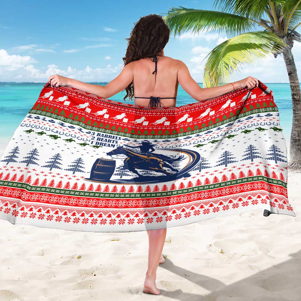 Barrel Racing Christmas Sarong Xmas Holiday Patterns - Wonder Print Shop
