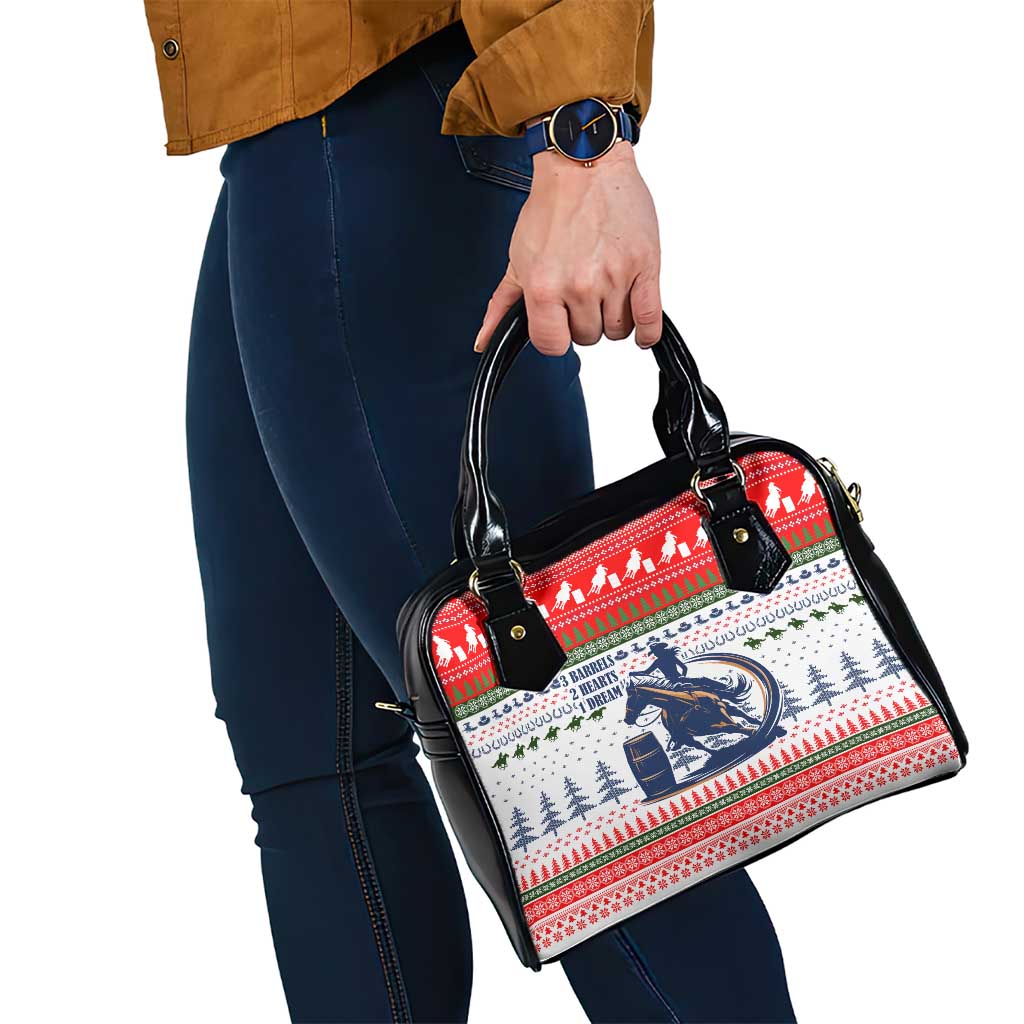 Barrel Racing Christmas Shoulder Handbag Xmas Holiday Patterns - Wonder Print Shop