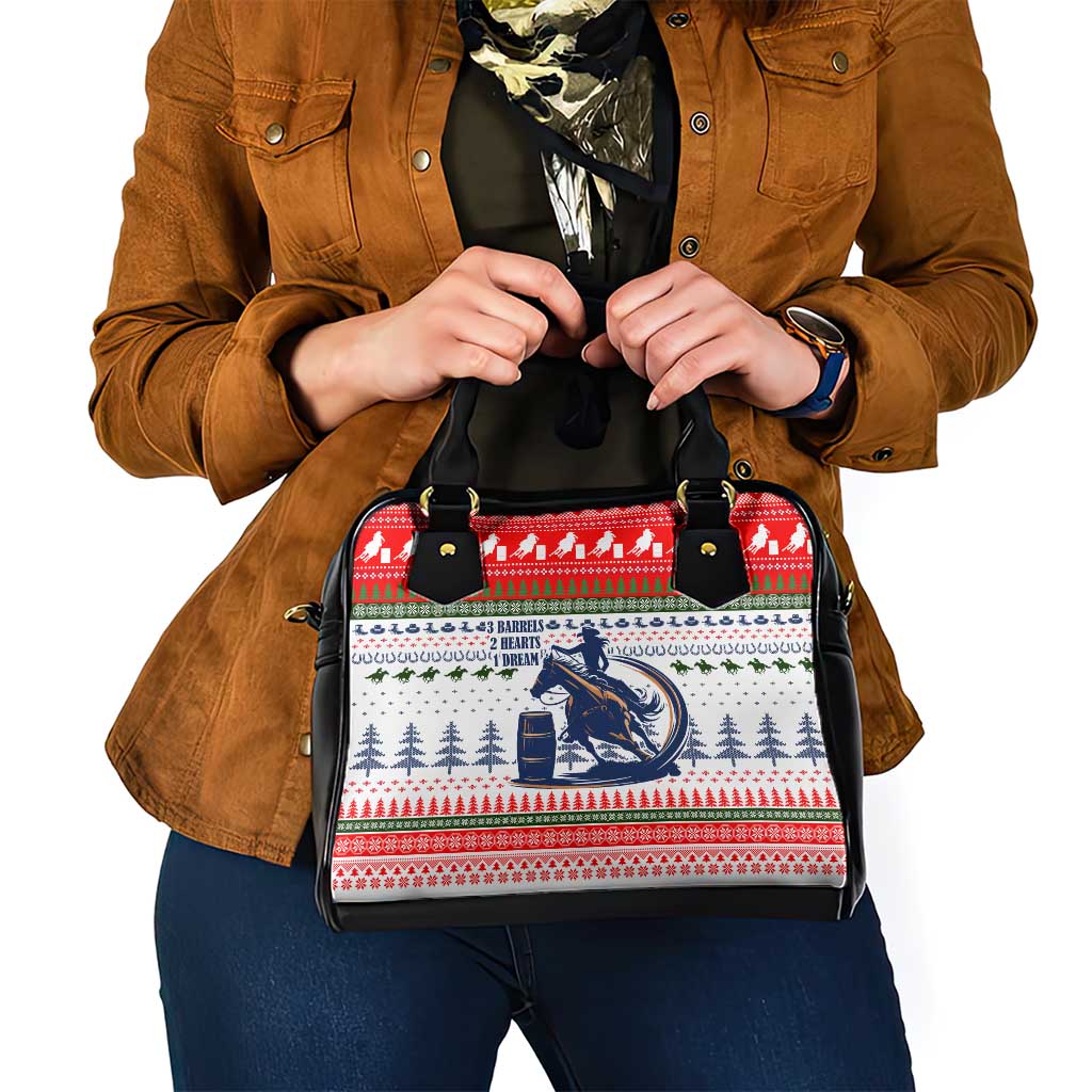 Barrel Racing Christmas Shoulder Handbag Xmas Holiday Patterns - Wonder Print Shop