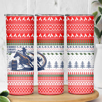 Barrel Racing Christmas Skinny Tumbler Xmas Holiday Patterns - Wonder Print Shop