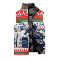 Barrel Racing Christmas Sleeveless Puffer Jacket Xmas Holiday Patterns - Wonder Print Shop