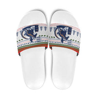 Barrel Racing Christmas Slide Sandals Xmas Holiday Patterns - Wonder Print Shop