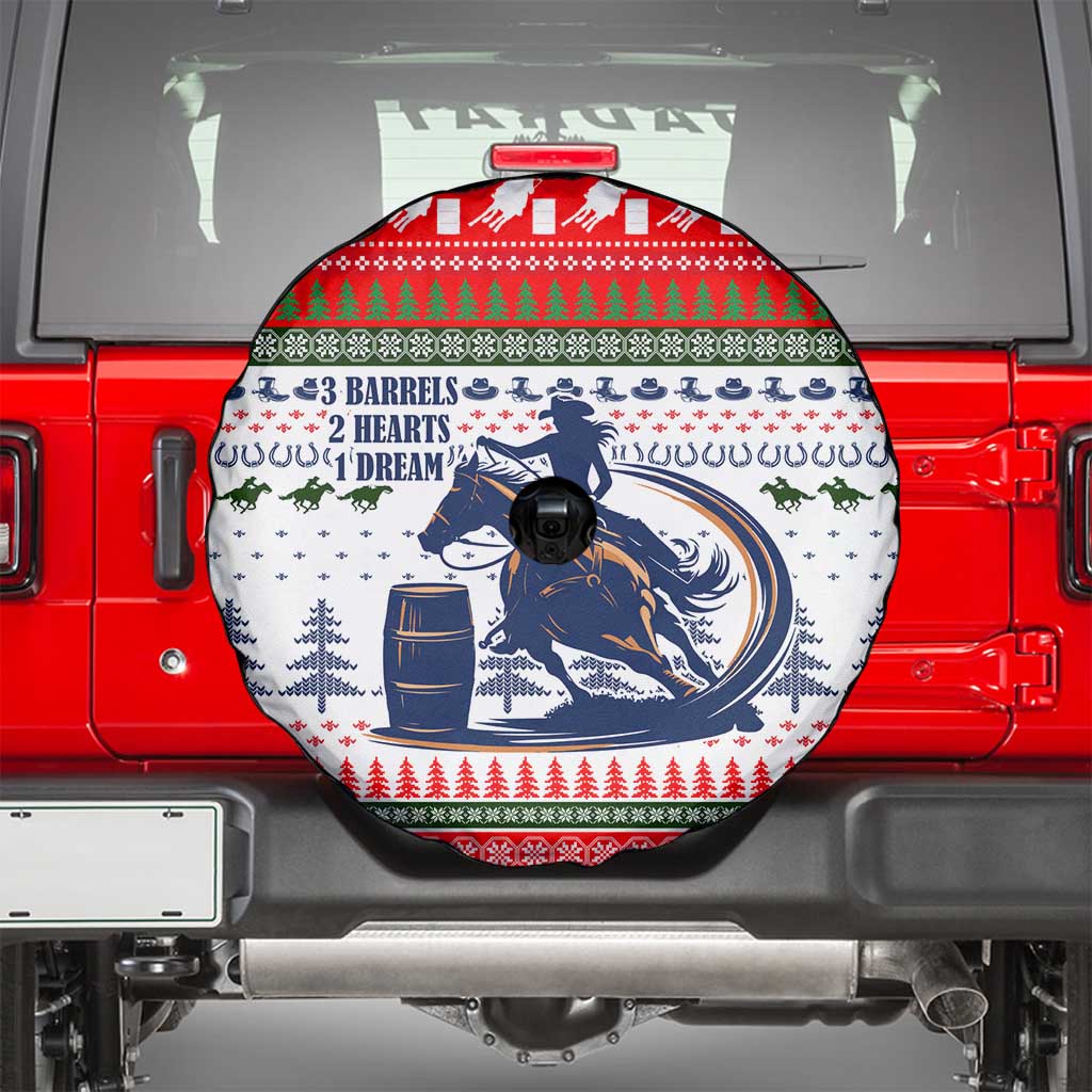 Barrel Racing Christmas Spare Tire Cover Xmas Holiday Patterns - Wonder Print Shop