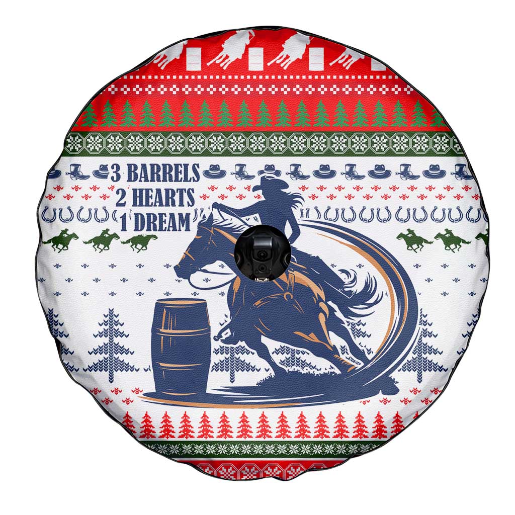 Barrel Racing Christmas Spare Tire Cover Xmas Holiday Patterns - Wonder Print Shop