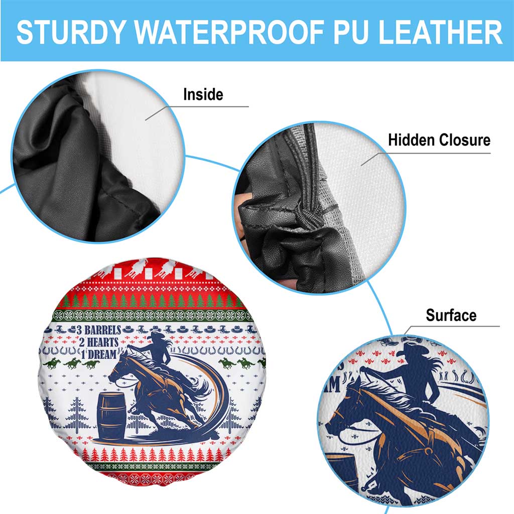 Barrel Racing Christmas Spare Tire Cover Xmas Holiday Patterns - Wonder Print Shop