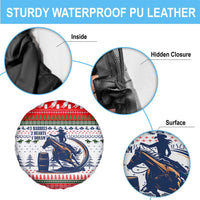 Barrel Racing Christmas Spare Tire Cover Xmas Holiday Patterns - Wonder Print Shop