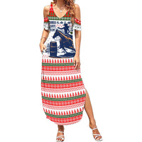 Barrel Racing Christmas Summer Maxi Dress Xmas Holiday Patterns - Wonder Print Shop