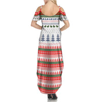 Barrel Racing Christmas Summer Maxi Dress Xmas Holiday Patterns - Wonder Print Shop