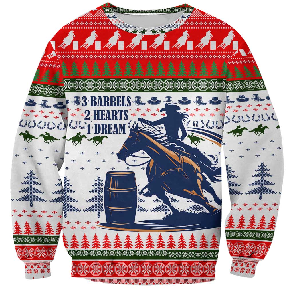 Barrel Racing Christmas Sweatshirt Xmas Holiday Patterns - Wonder Print Shop