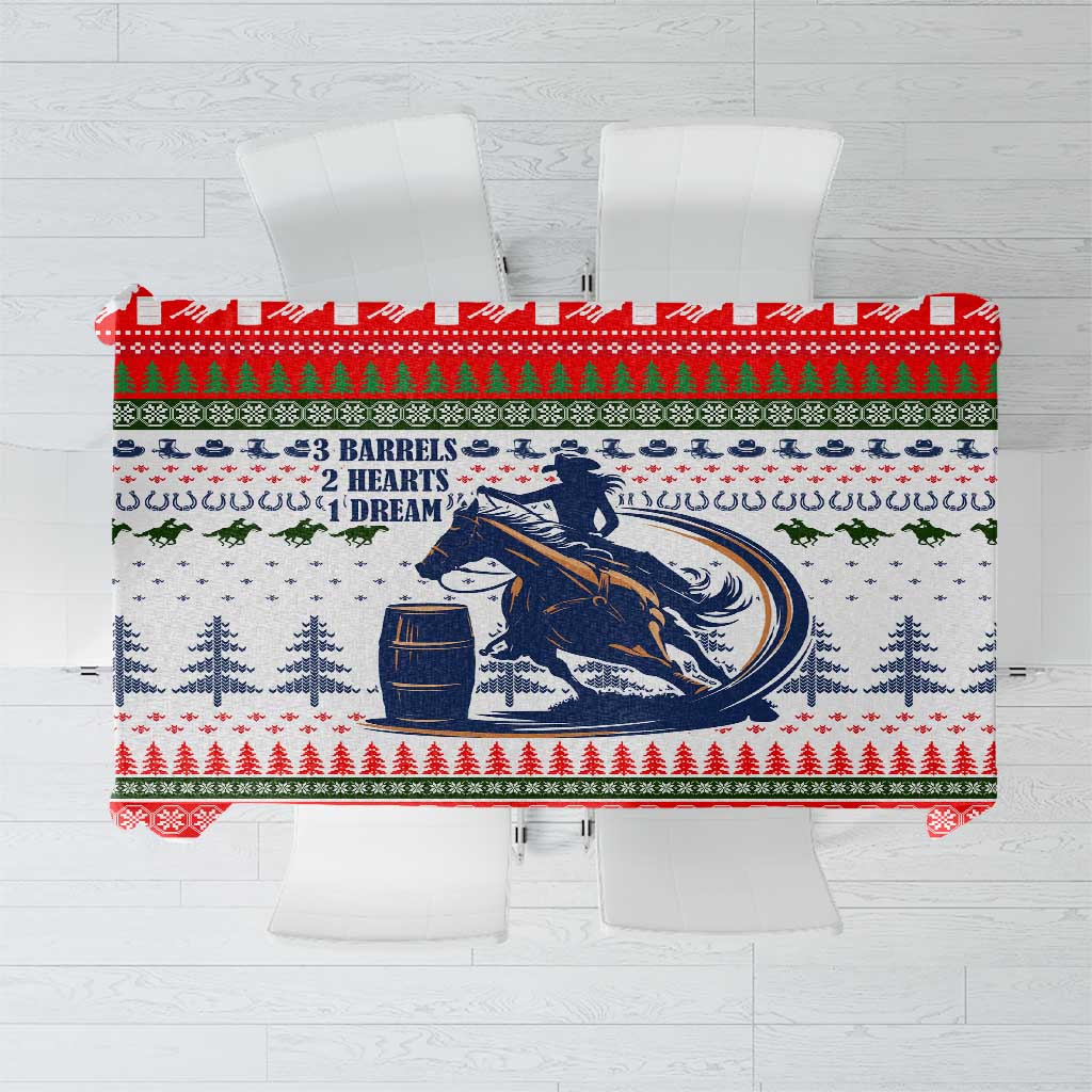Barrel Racing Christmas Tablecloth Xmas Holiday Patterns - Wonder Print Shop