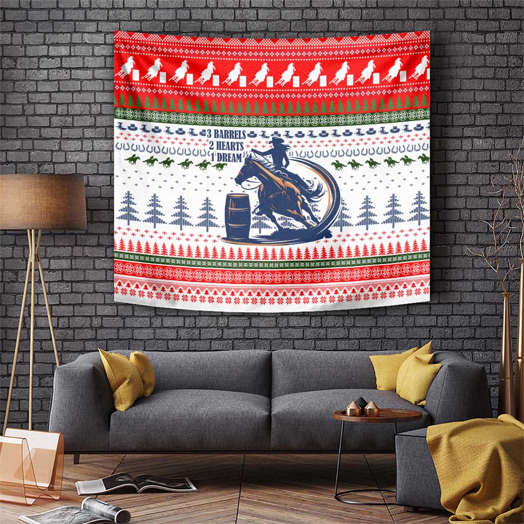 Barrel Racing Christmas Tapestry Xmas Holiday Patterns - Wonder Print Shop