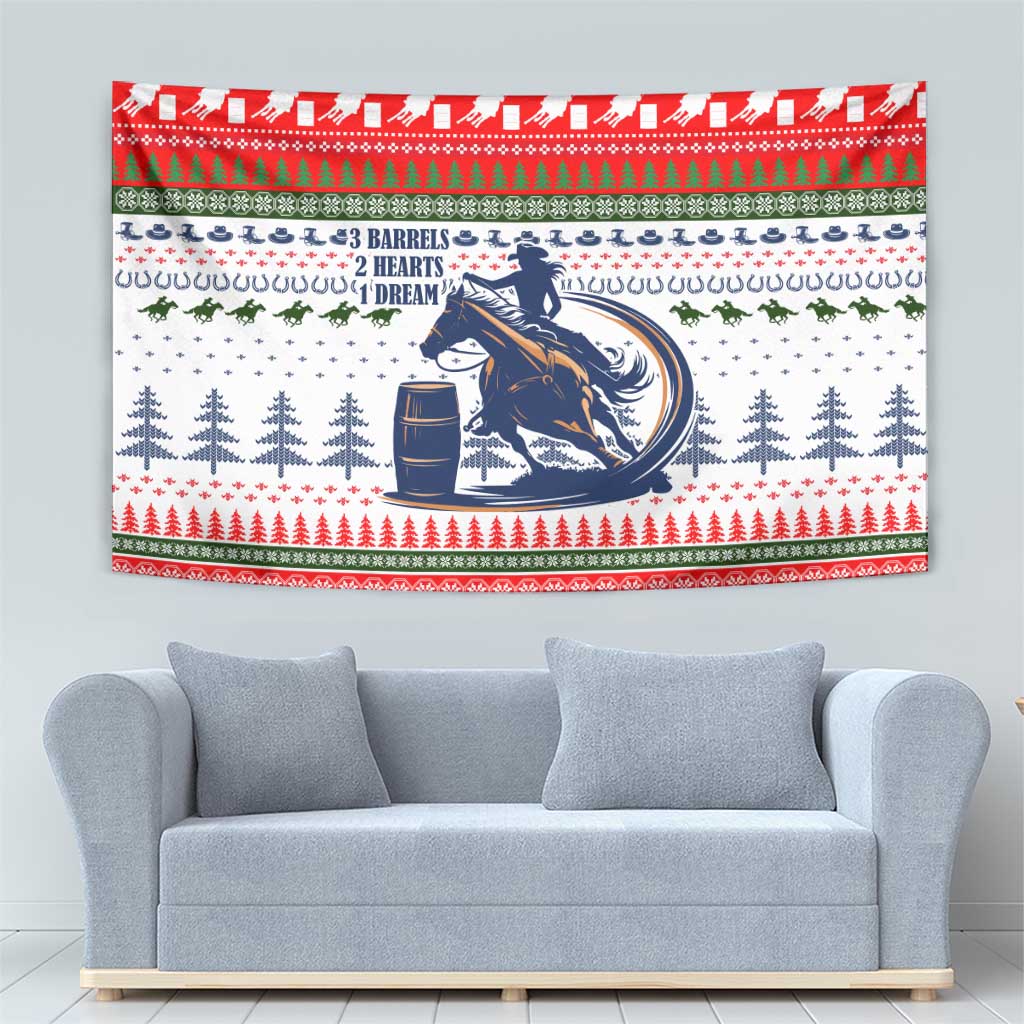 Barrel Racing Christmas Tapestry Xmas Holiday Patterns - Wonder Print Shop