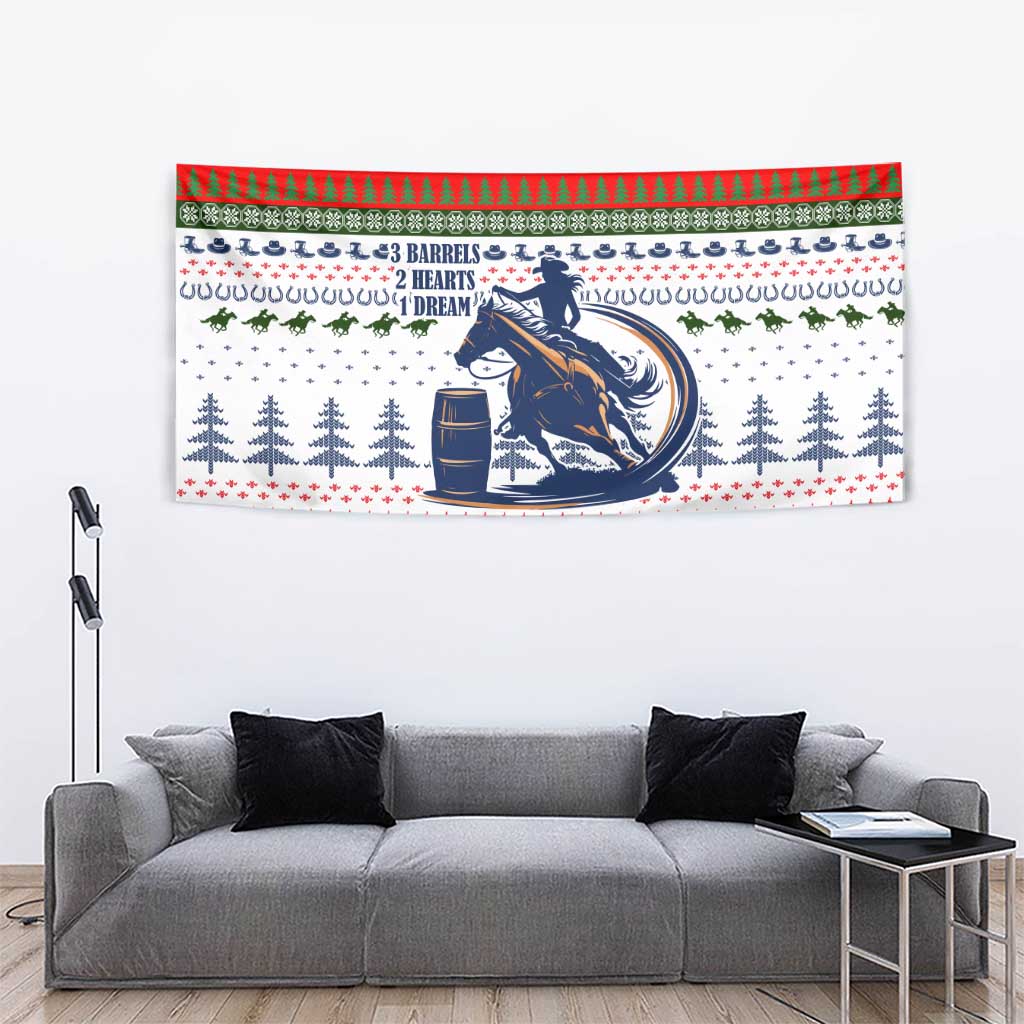 Barrel Racing Christmas Tapestry Xmas Holiday Patterns - Wonder Print Shop