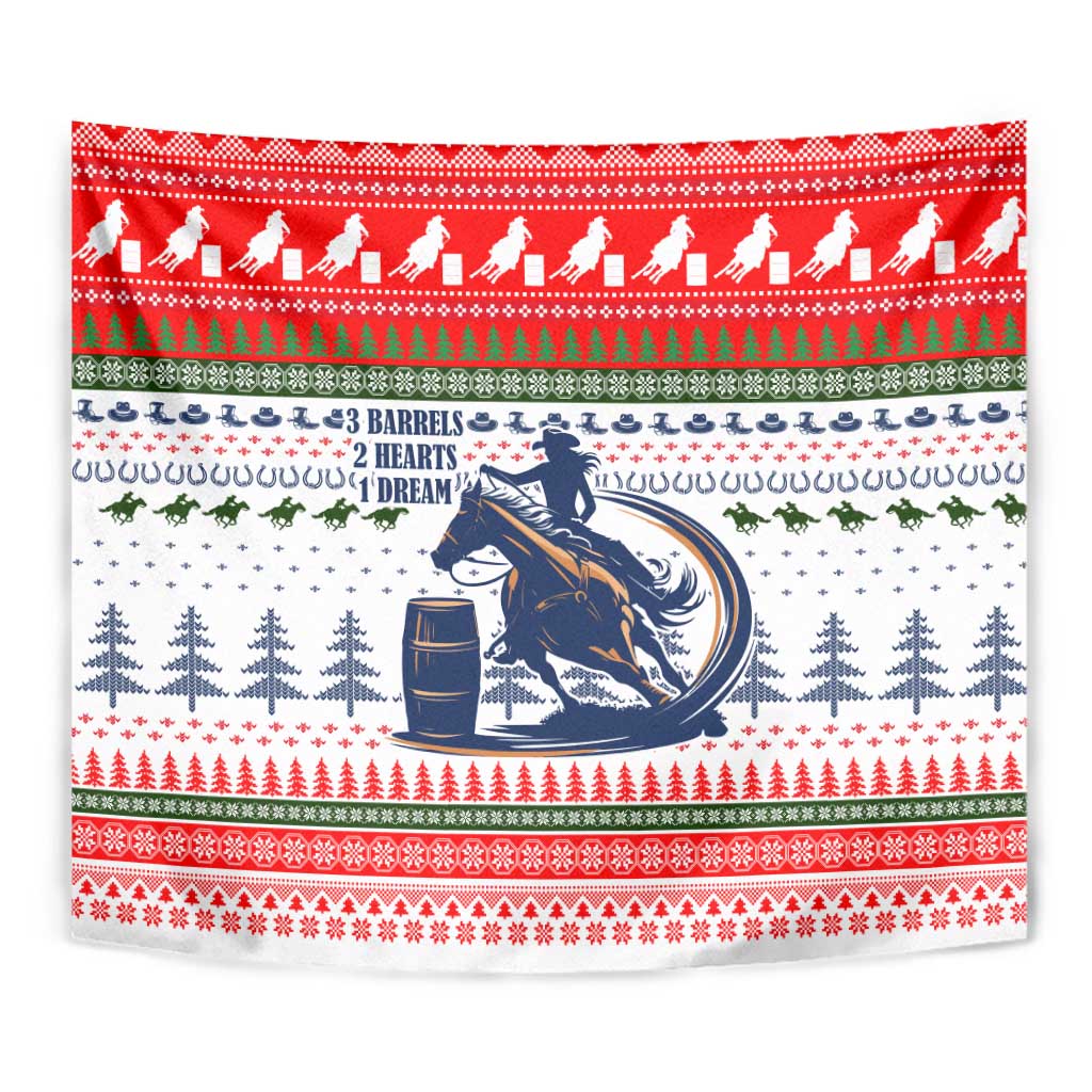 Barrel Racing Christmas Tapestry Xmas Holiday Patterns - Wonder Print Shop
