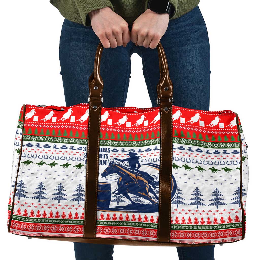Barrel Racing Christmas Travel Bag Xmas Holiday Patterns - Wonder Print Shop