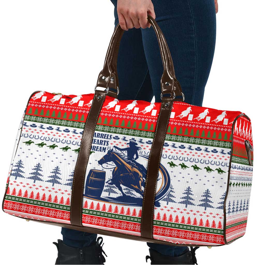 Barrel Racing Christmas Travel Bag Xmas Holiday Patterns - Wonder Print Shop