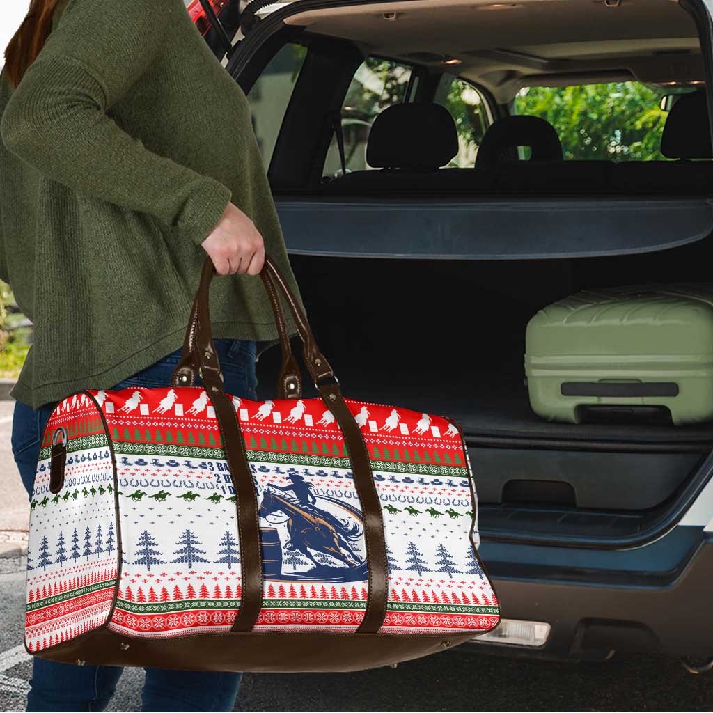 Barrel Racing Christmas Travel Bag Xmas Holiday Patterns - Wonder Print Shop