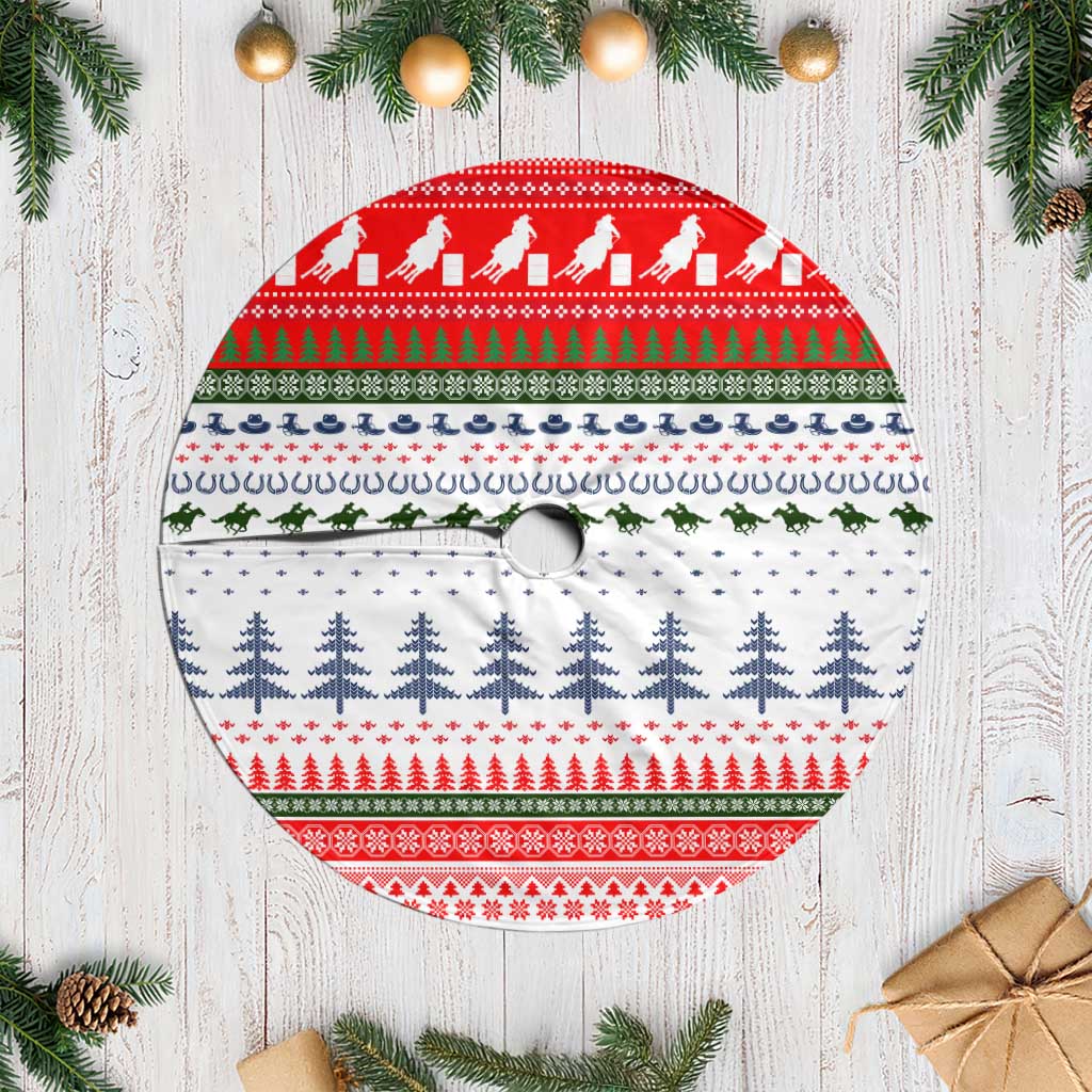 Barrel Racing Christmas Tree Skirt Xmas Holiday Patterns - Wonder Print Shop