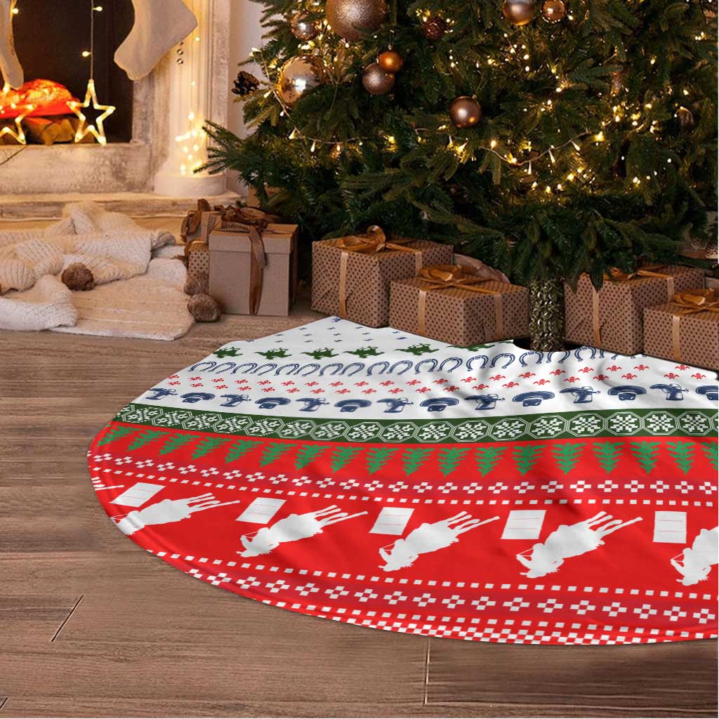 Barrel Racing Christmas Tree Skirt Xmas Holiday Patterns - Wonder Print Shop