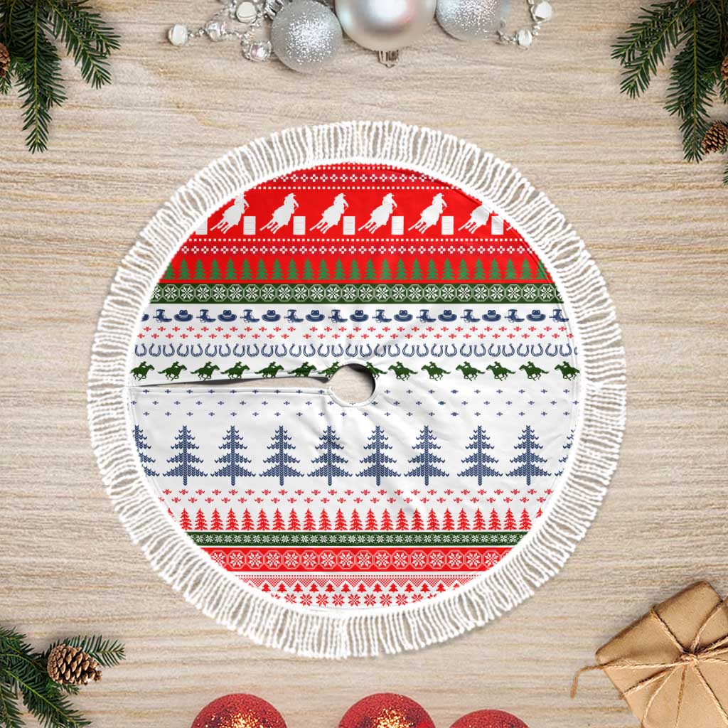Barrel Racing Christmas Tree Skirt Xmas Holiday Patterns - Wonder Print Shop